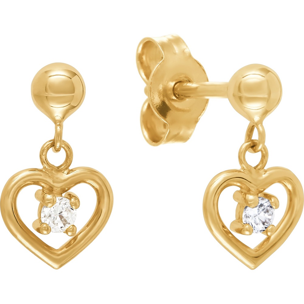 FAVS Boucles d'oreilles à fermoir à poussette 375 Or jaune Boucles d'oreilles