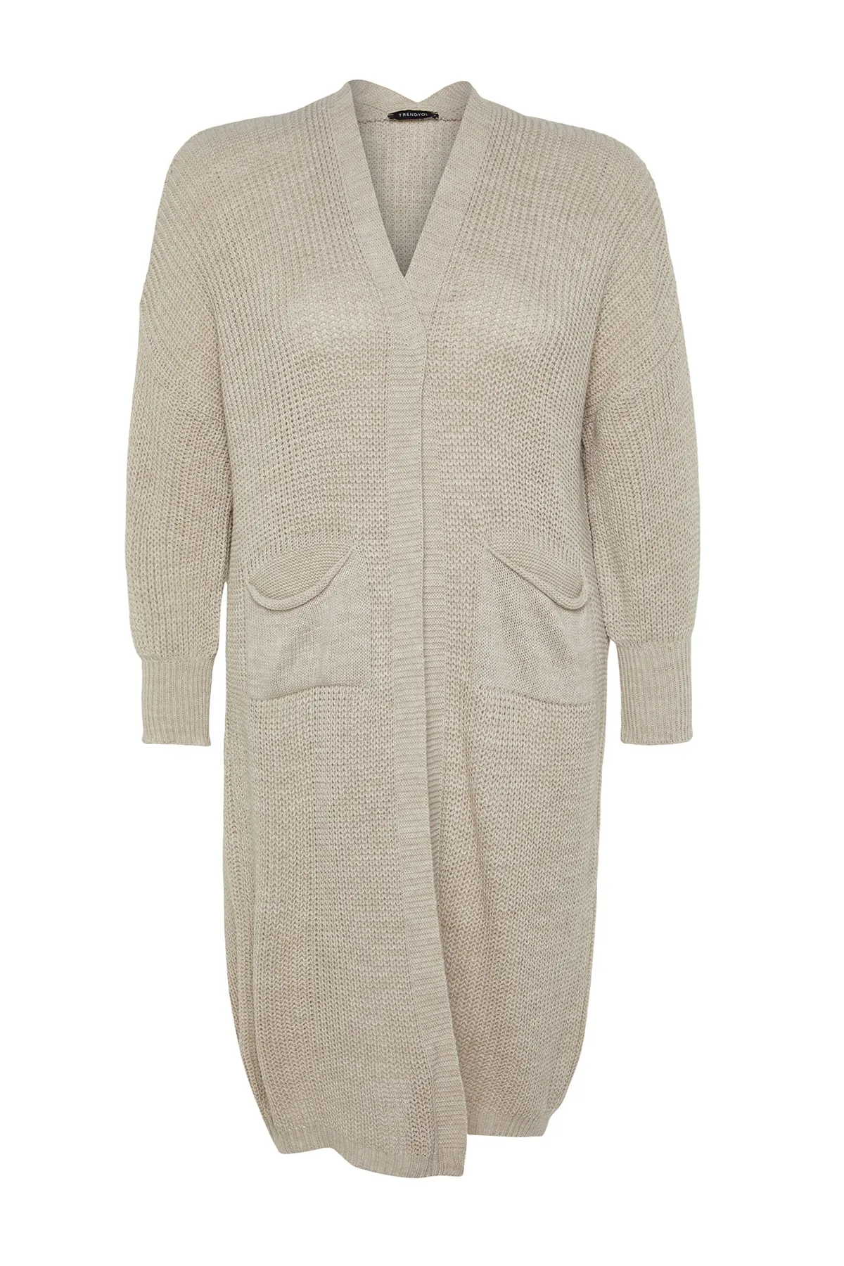 Trendyol Collection  Stone Maxi Basic Strick-Cardigan TWOAW24HI00096
