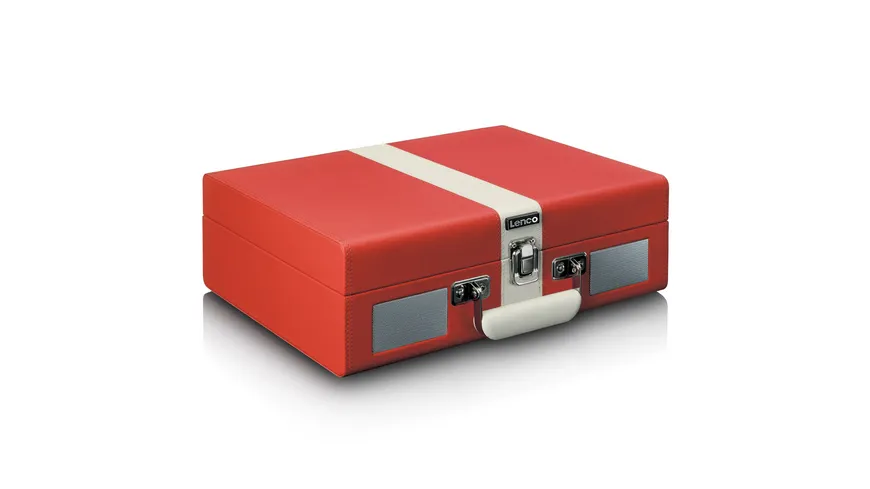 Classic Phono TT-110RDWH Koffer-Plattenspieler rot
