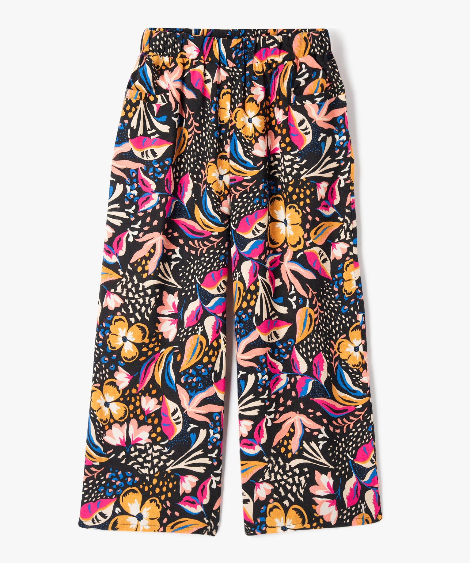 Pantalon ample à motifs fleuris fille multicolore | GEMO