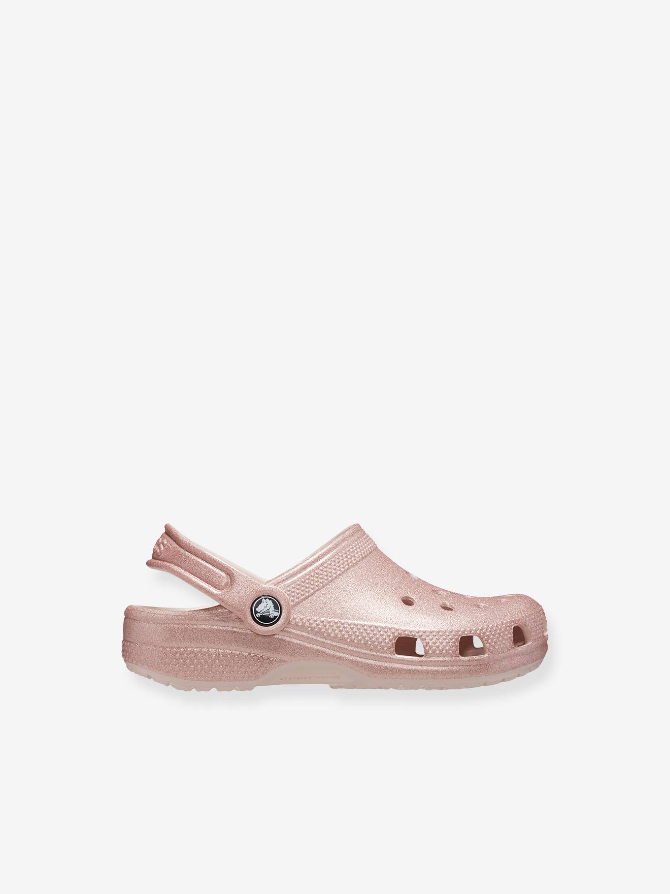 Crocs Baby Clogs 206992 Classic Glitter CROCS - rosa nude