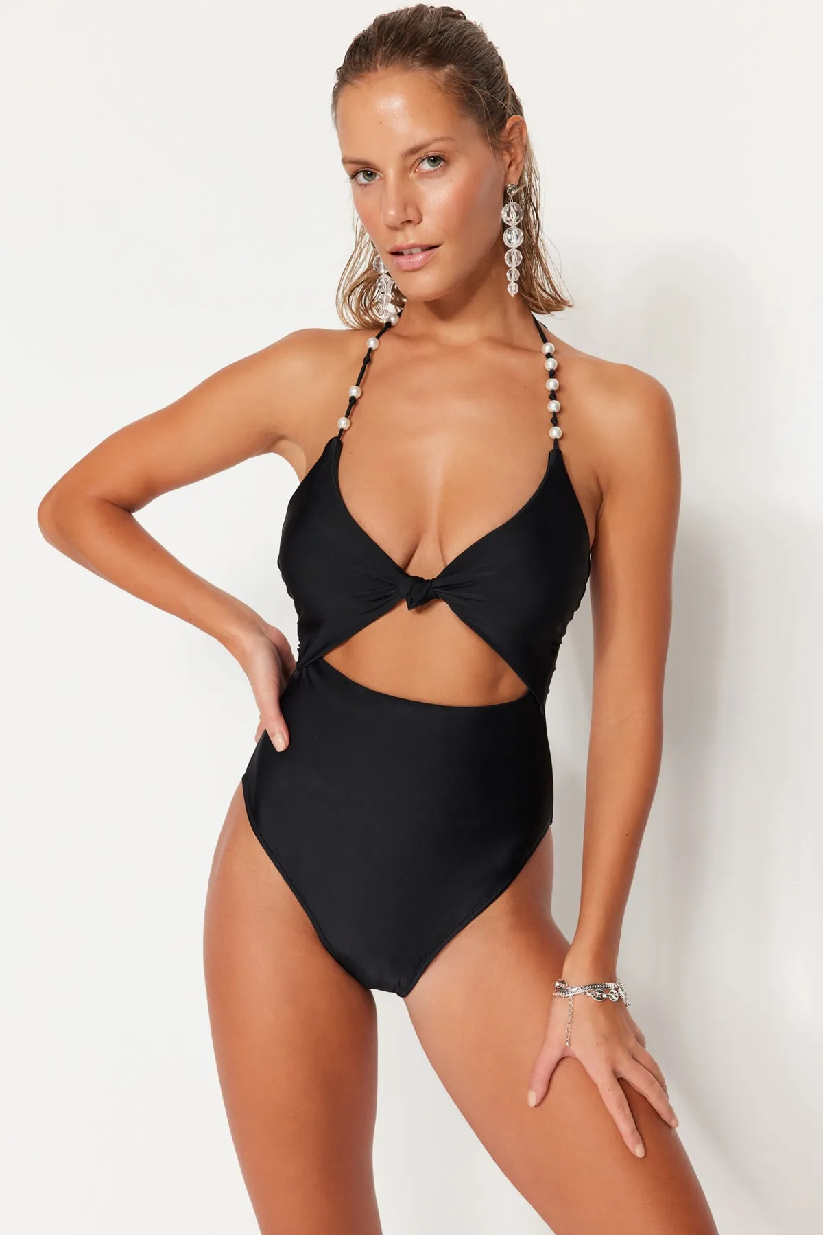 Trendyol Collection  Badeanzug - Schwarz - Unifarben