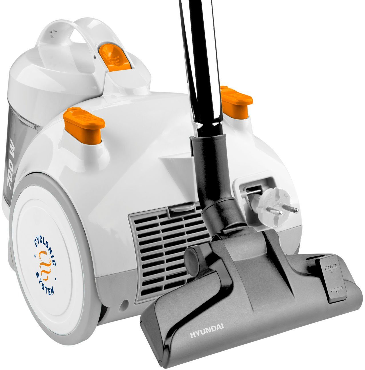 Hyundai Bodenstaubsauger VC009, 700 W, beutellos, ECOMotor, 2xHEPA-Filter, 1,5l Vo, 8m Aktion-Radius