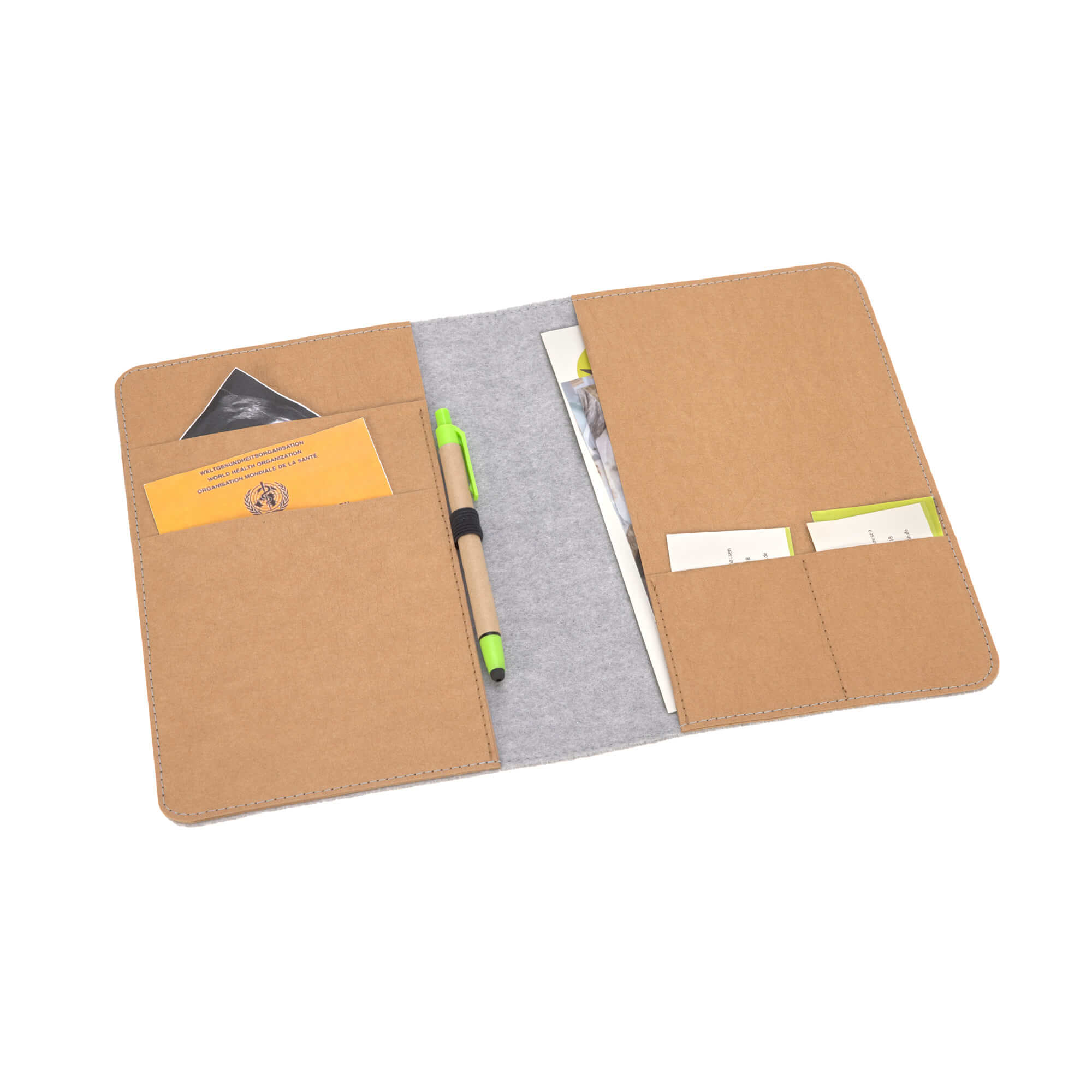 Mutterpasshülle - Dokumentenmappe Herz im Glück Limited Edition, Felt Grey