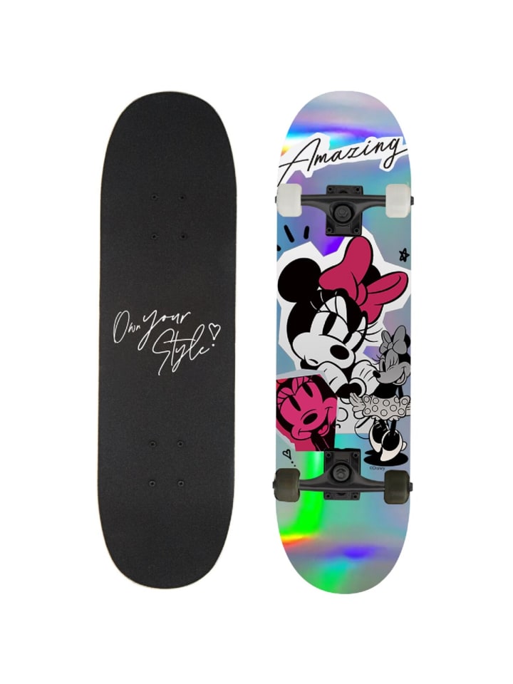Disney Minnie Mouse Skateboard Perfekt für Gehwege & Parks 79x20x12 cm in Schwarz günstig kaufen 79