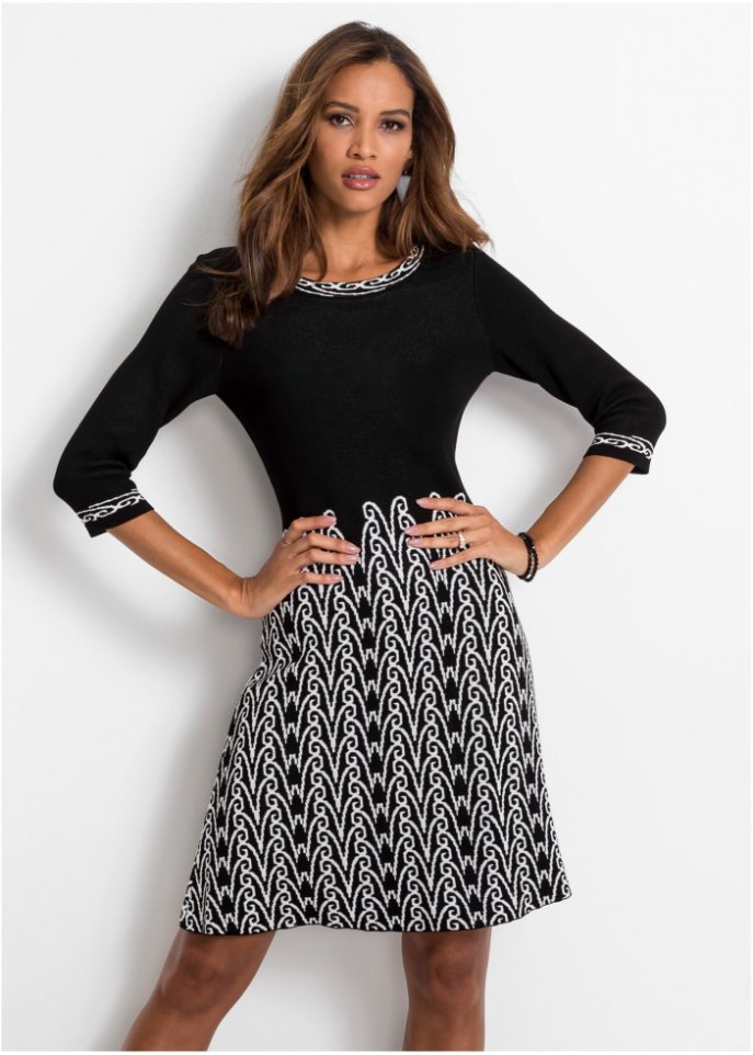 Strickkleid mit Muster