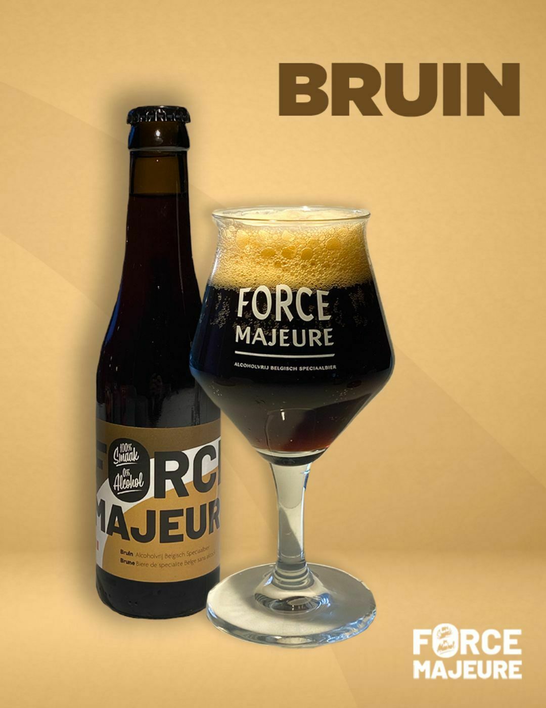 Force Majeure : Brune - Gueule de joie 0.5° |  33 cl