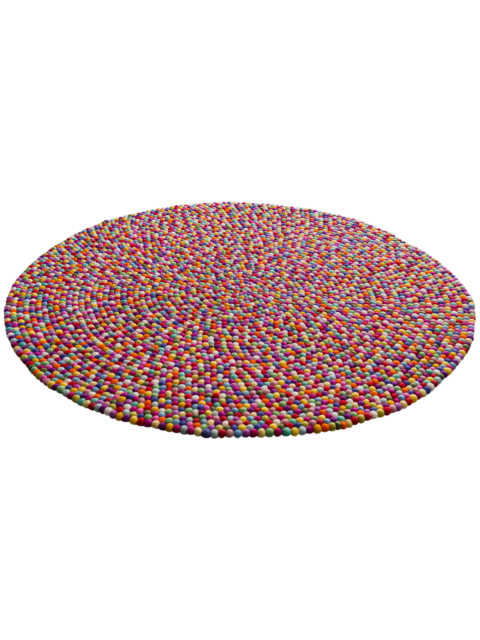Arica Filzkugel-Teppich, Multicolor