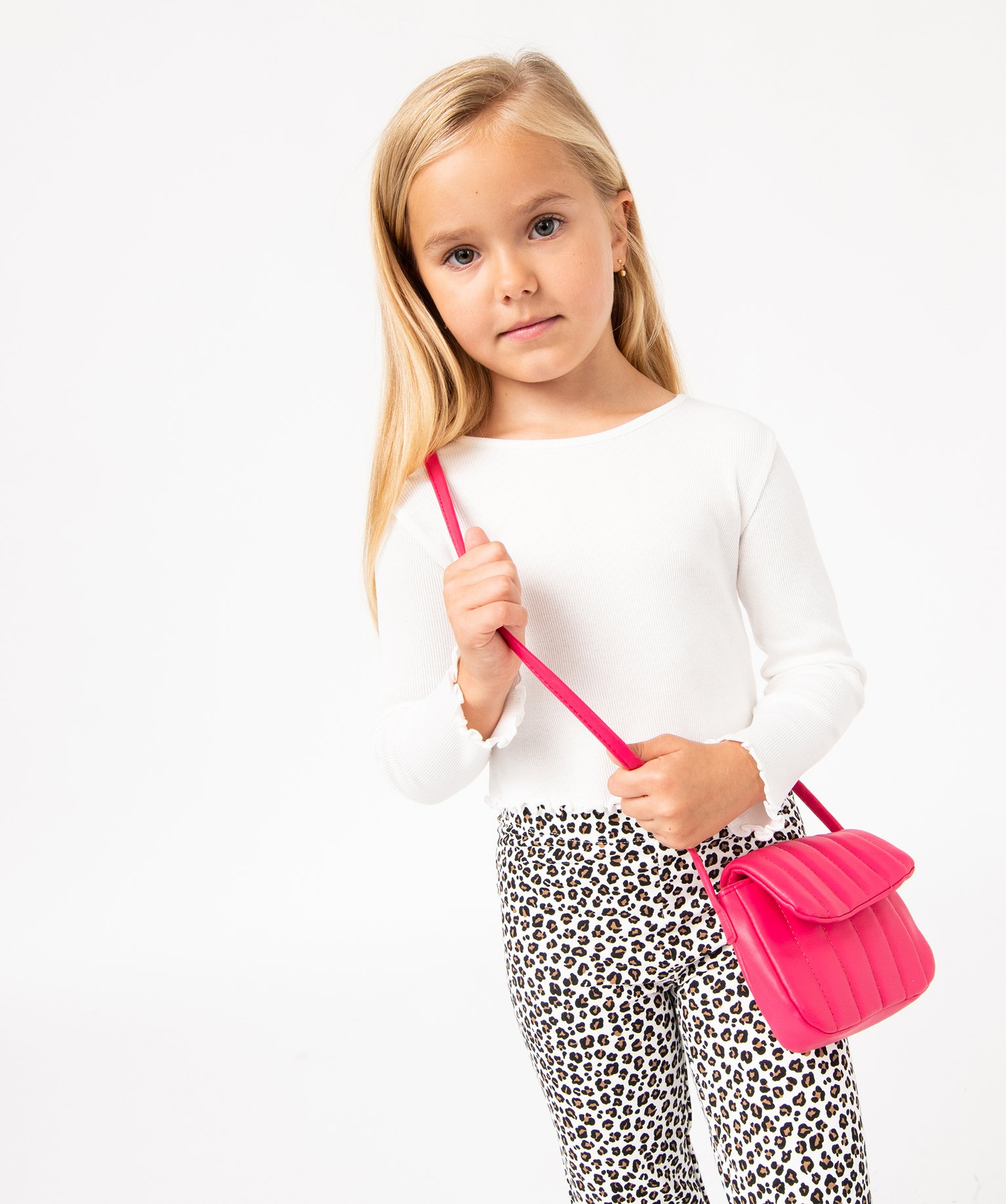 Tee-shirt court à manches longues en maille ctelée fille ecru | GEMO