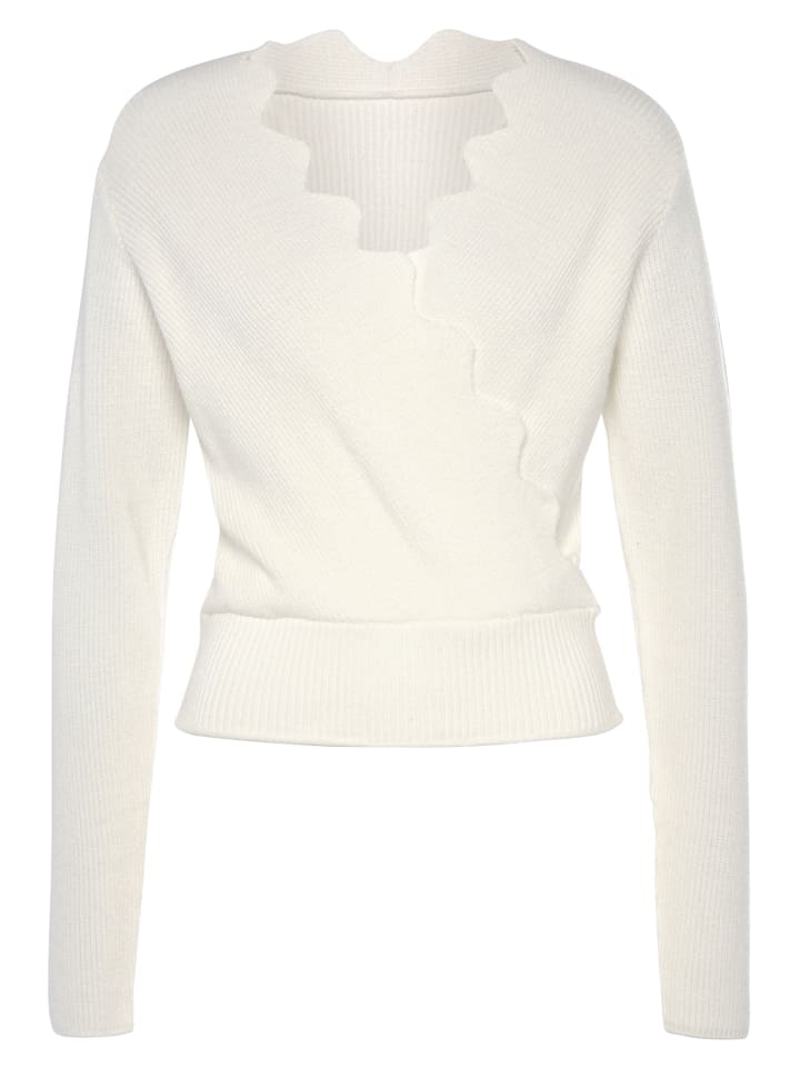LASCANA Strickpullover in weiß günstig kaufen