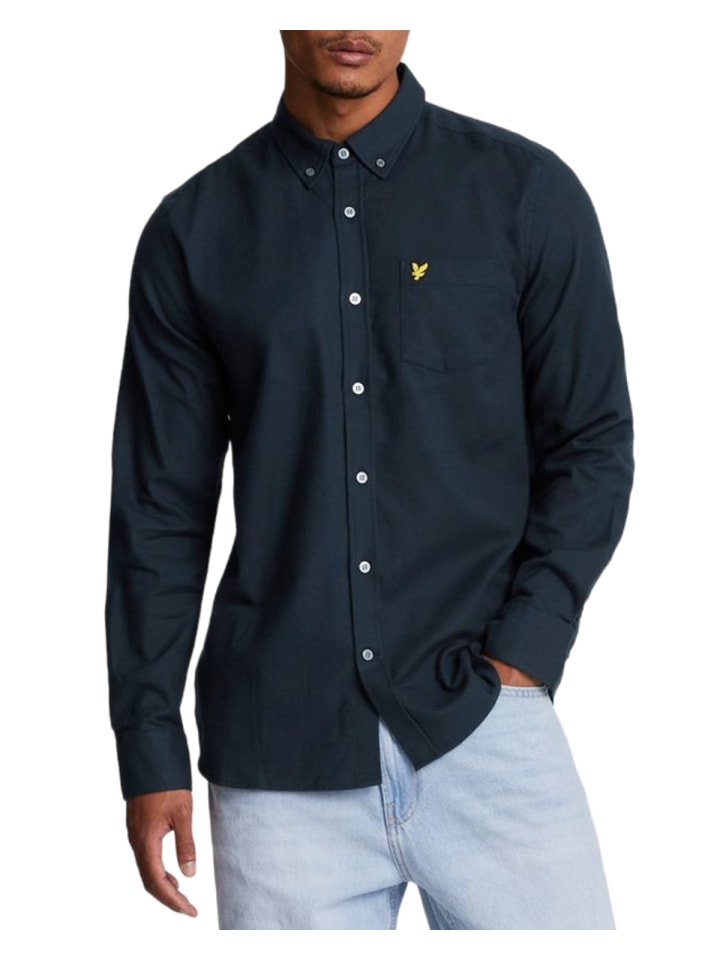 Lyle & Scott Langarmhemd in Dunkelblau günstig kaufen S
