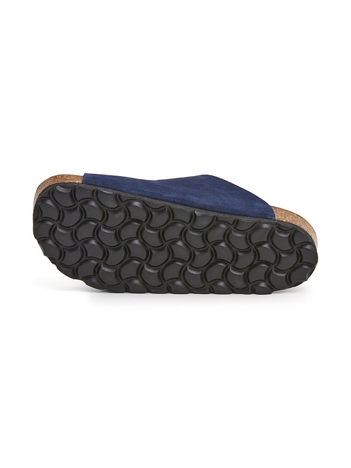 SABOKETS Leder-Pantoletten in Blau günstig kaufen