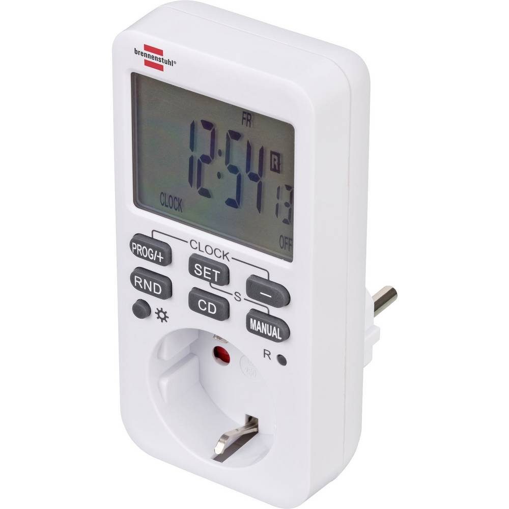 Brennenstuhl Comfort-Line Digitale Wochenzeitschaltuhr Smart-Home-Steuerelement, Countdown-Funktion, Dauerbetrieb, EIN/AUTO/AUS-Programm