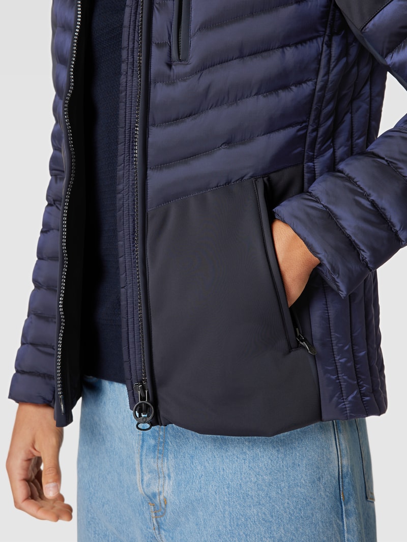 Steppjacke mit herausnehmbarer Kapuze Modell 'REVOX' in marineblau