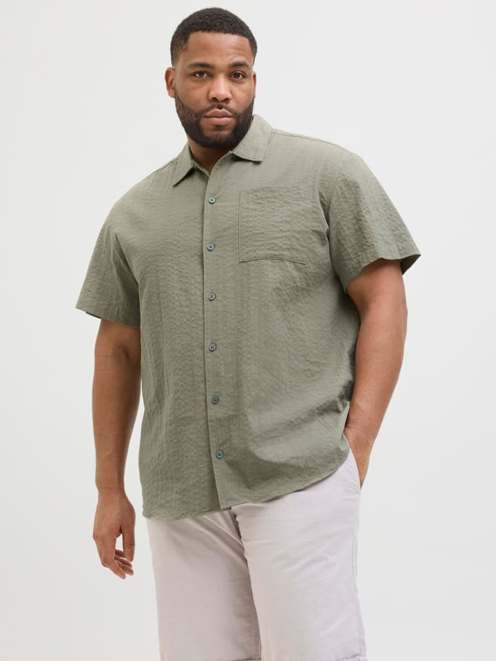 JACK & JONES PLUS Hemd in Vetiver günstig kaufen