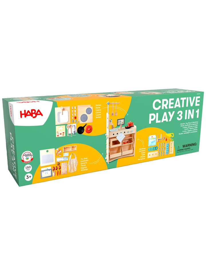 Haba Kaufladen Rollenspiel Studio 3 in 1 – Küche, Kaufladen & Werkstatt in bunt günstig kaufen onesize