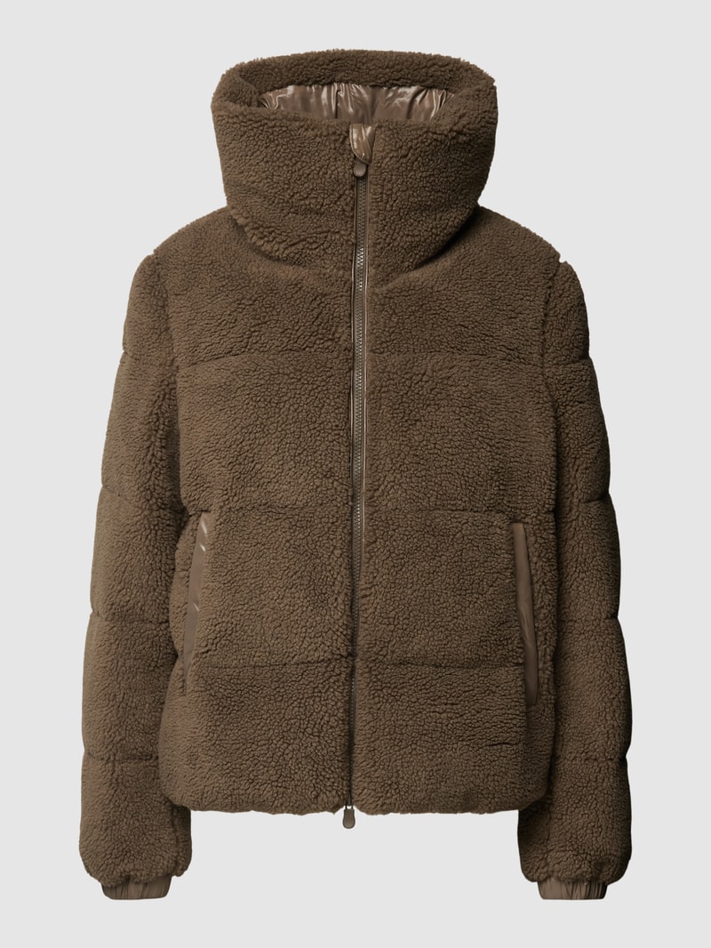 Steppjacke aus Teddyfell Modell 'JENNIE' in taupe