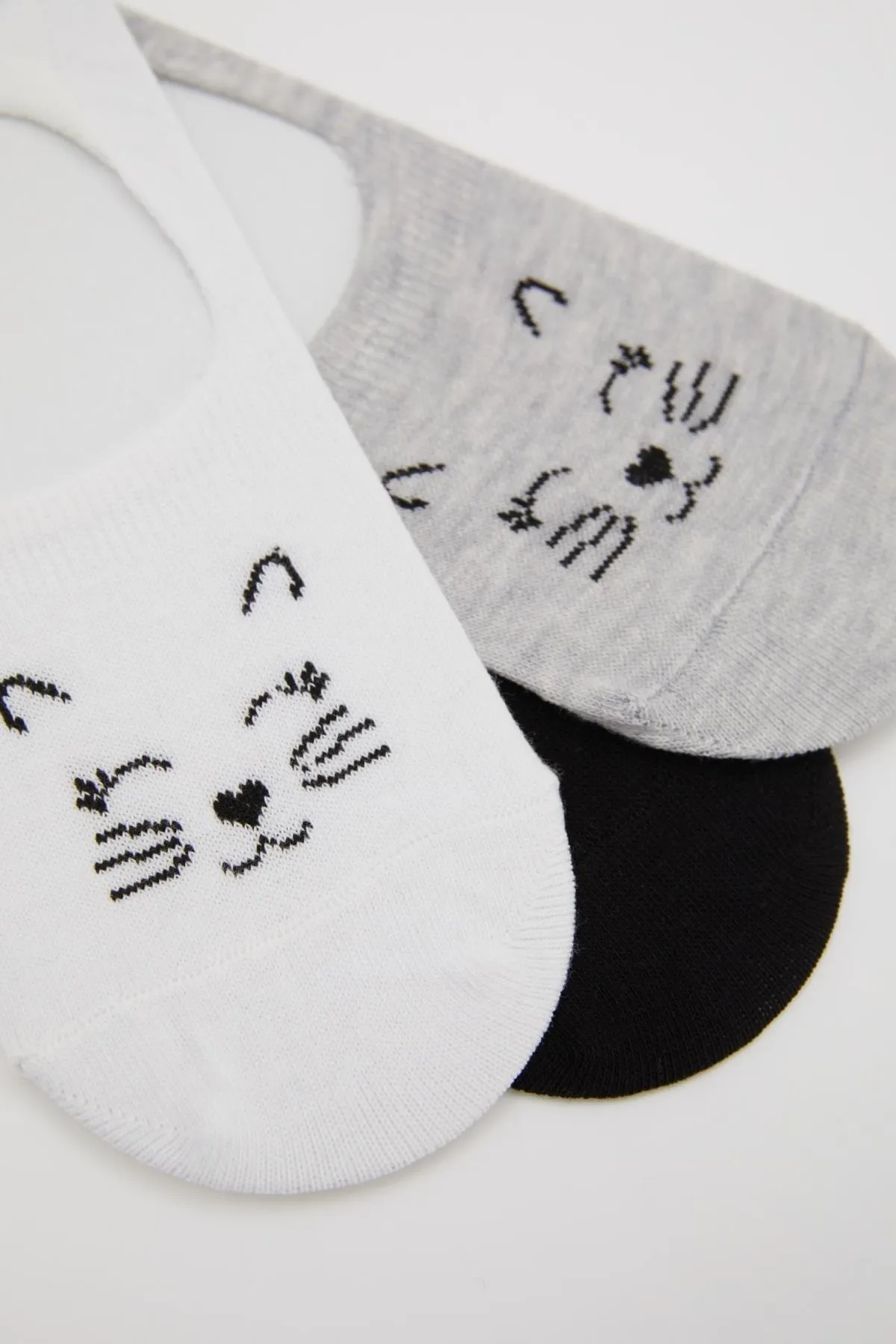 DeFacto  Gemusterte 3-teilige kurze Damensocken