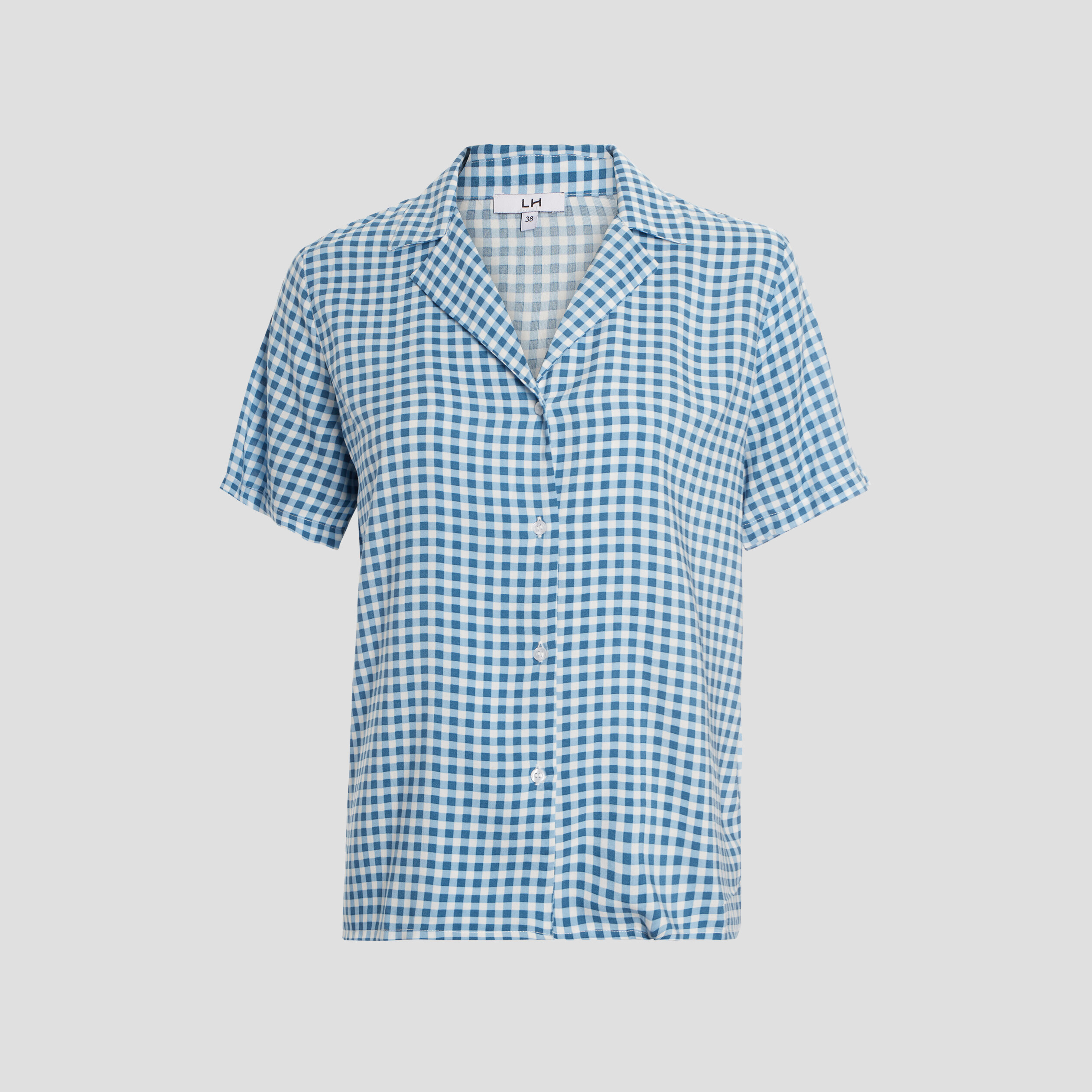 Chemise manches courtes bleu pastel femme | La Halle