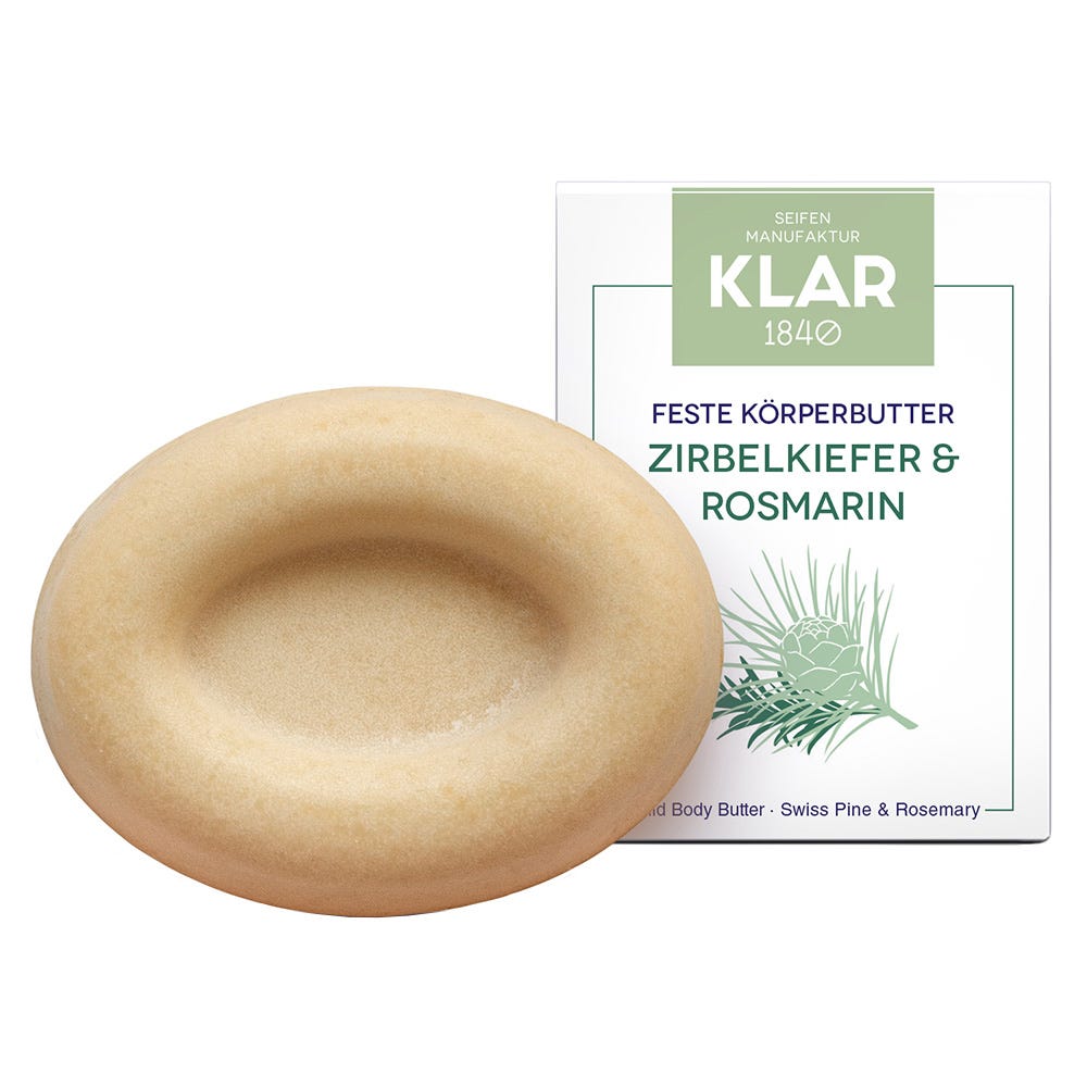 Klar's feste Körperbutter Zirbelkiefer & Rosmarin 60 g