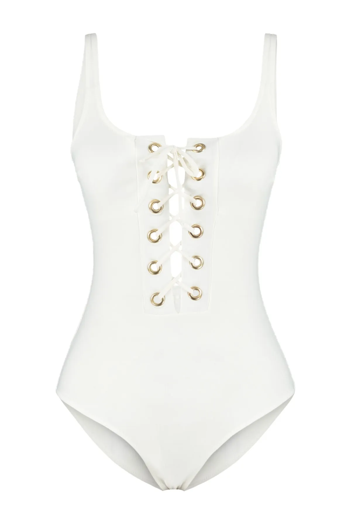 Trendyol Collection  Ecru-Ösen-Normal-Badeanzug TBESS20MA0137