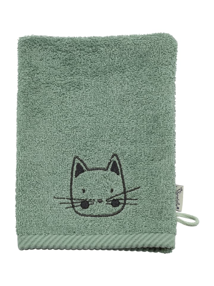 Sterntaler Waschhandschuhe 2er-Pack KATZE Lilly   PFERD Sunny in sattes grün günstig kaufen onesize