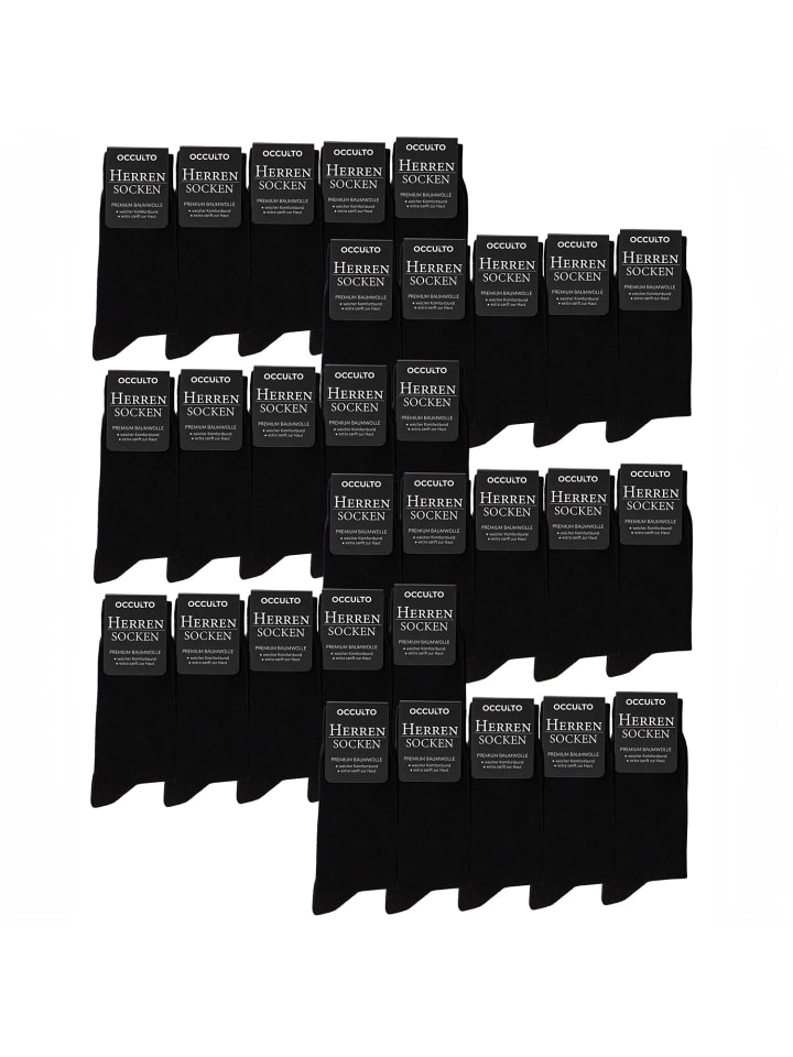 Occulto 30er Pack Schwarze Socken Hermann in Schwarz günstig kaufen