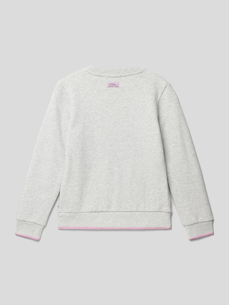 Sweatshirt in melierter Optik in anthrazit