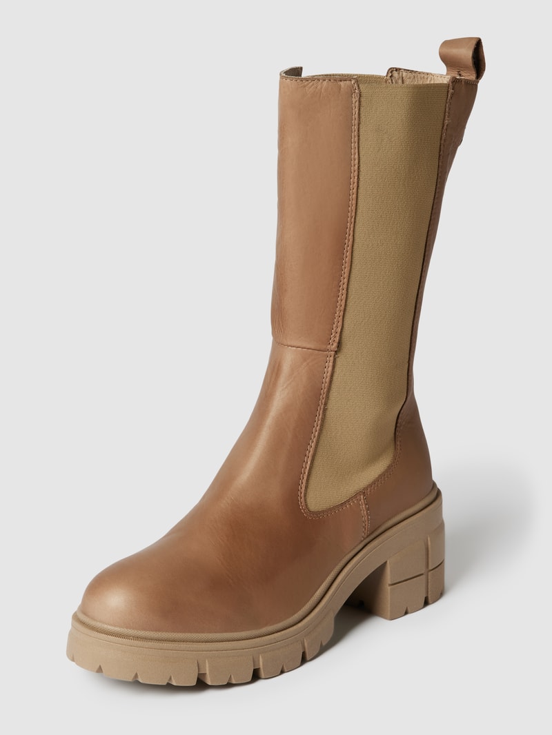 Chelsea Boots mit Ziernähten Modell 'DILARA' in beige
