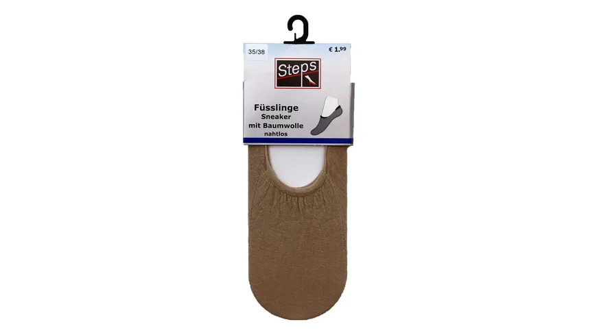 Steps Damen Füßlinge mit Baumwolle beige