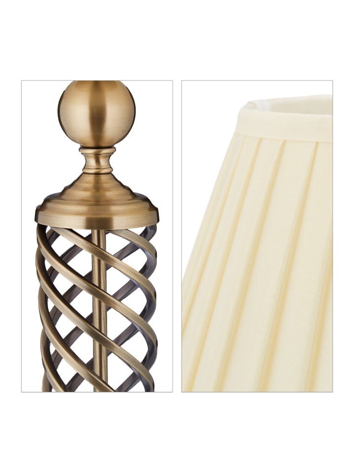 relaxdays Stehlampe Antik in Messing/ Weiß - (H)157 x Ø 42 cm günstig kaufen onesize