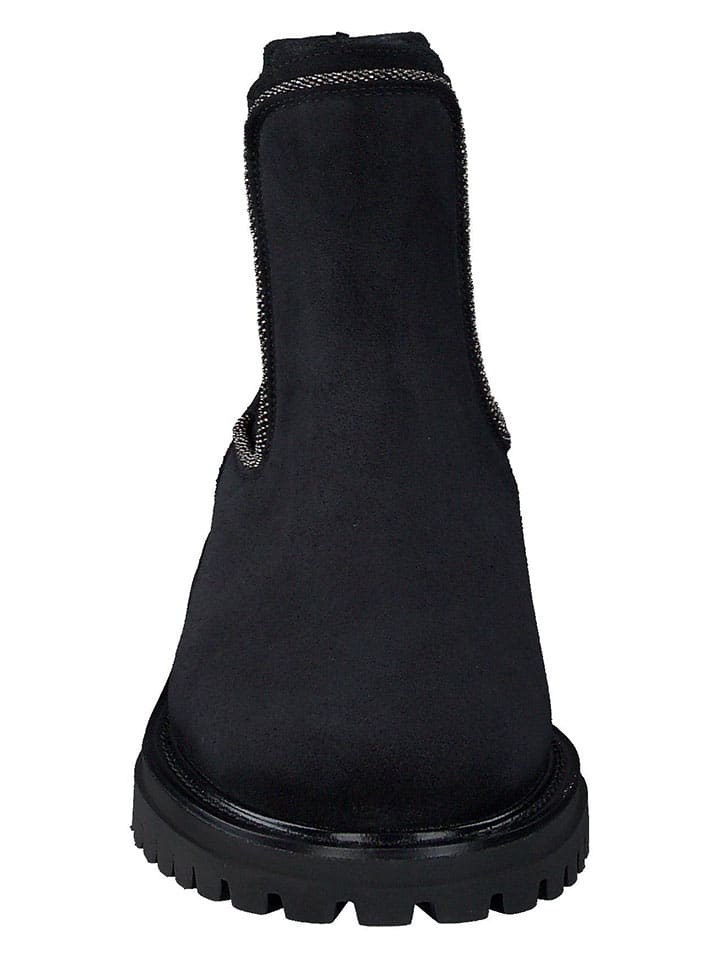 Paul Green Leder-Chelsea-Boots in Schwarz günstig kaufen