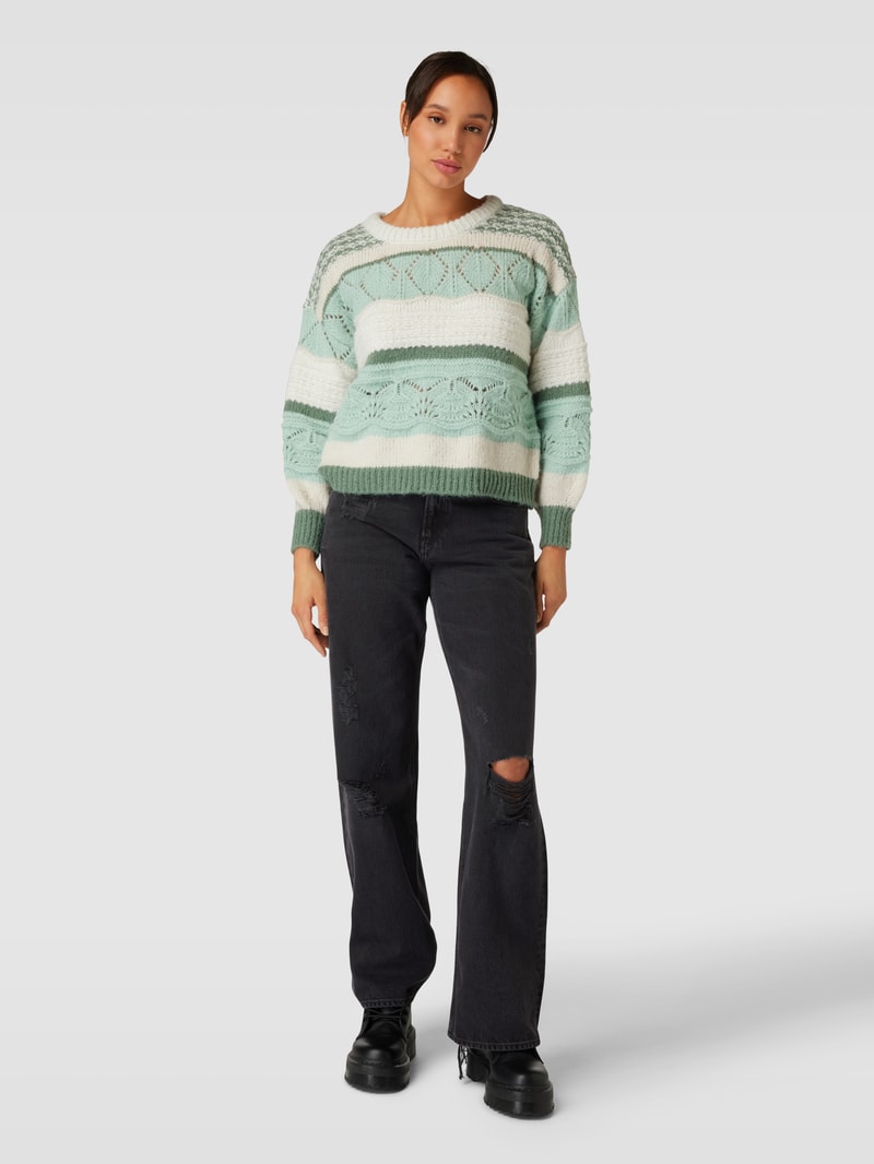 Bootcut Jeans im Destroyed-Look Modell 'Judee Loose' in schwarz