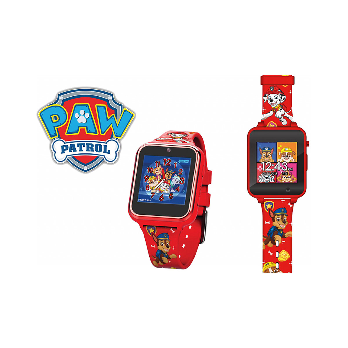 Kinder Smart Watch Paw Patrol (rot) Kinderuhr mit Selfie-Kamera Foto & Video, coolen Spielen, Fitness Tracker uvm. (PAW4275)