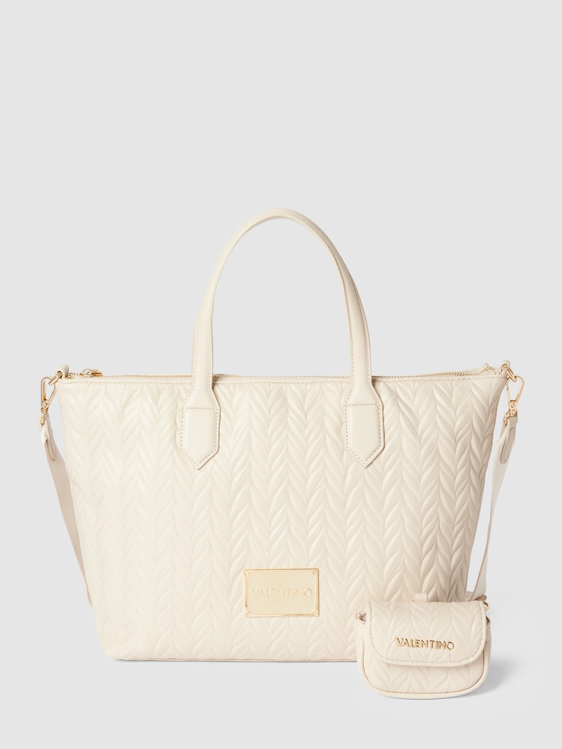 Shopper mit Strukturmuster Modell 'SUNNY RE SHOPPING BAG' in offwhite