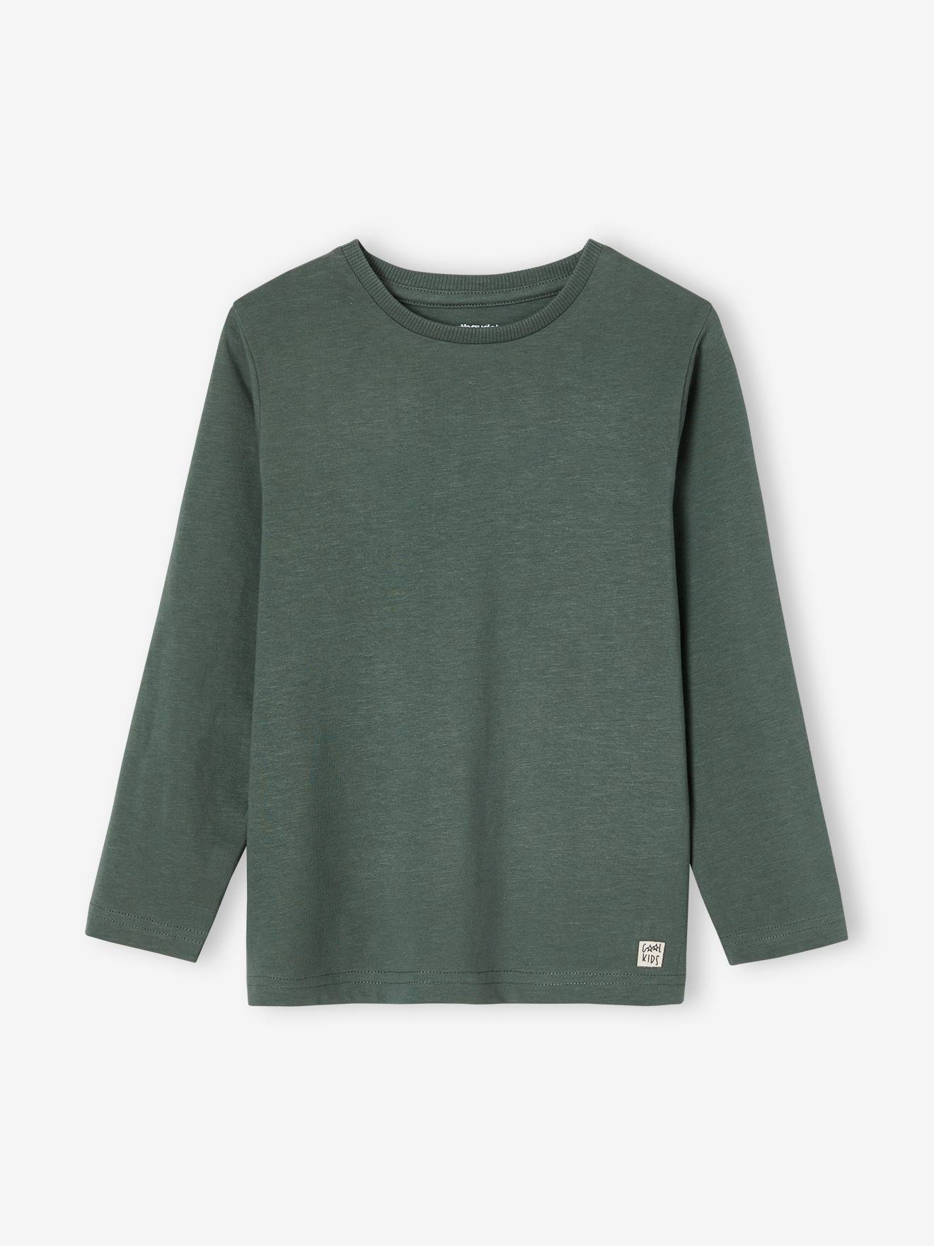 Vertbaudet Jungen Langarmshirt BASIC, personalisierbar Oeko-Tex - camelfarben