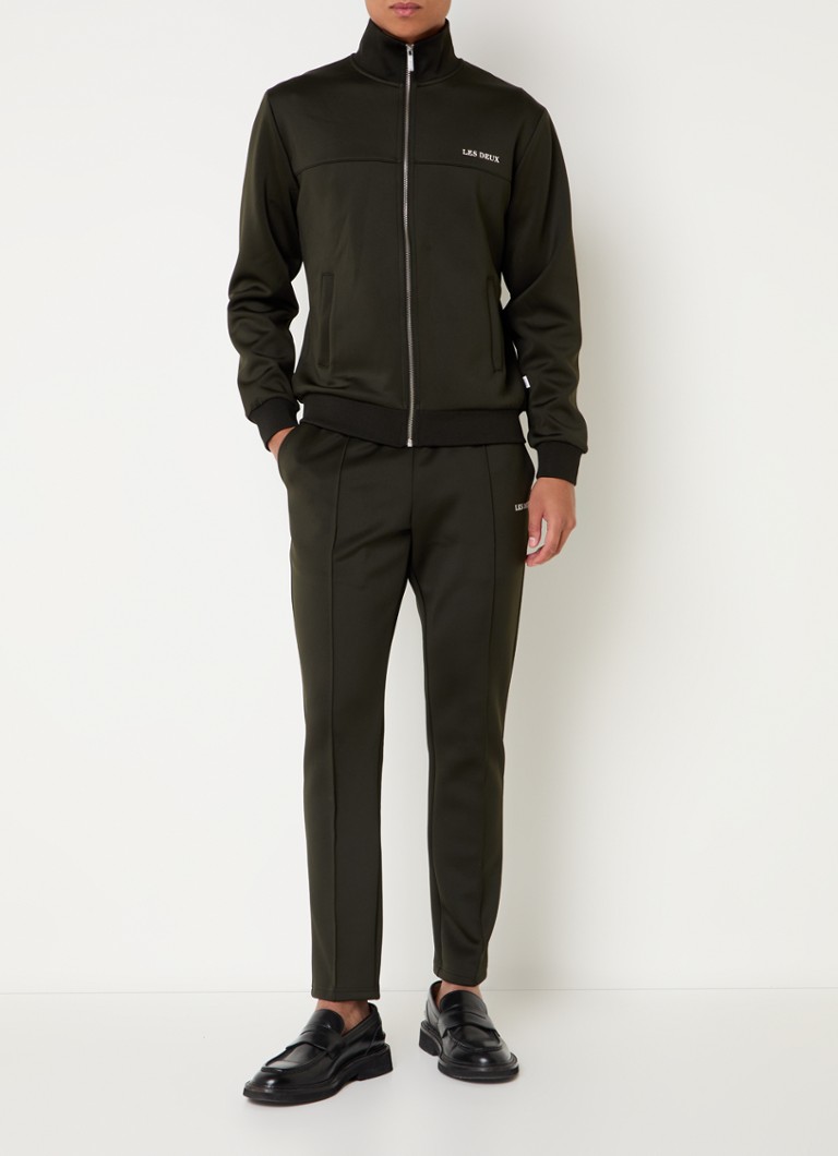 Les Deux Ballier slim fit track pants with stitching pockets and logo