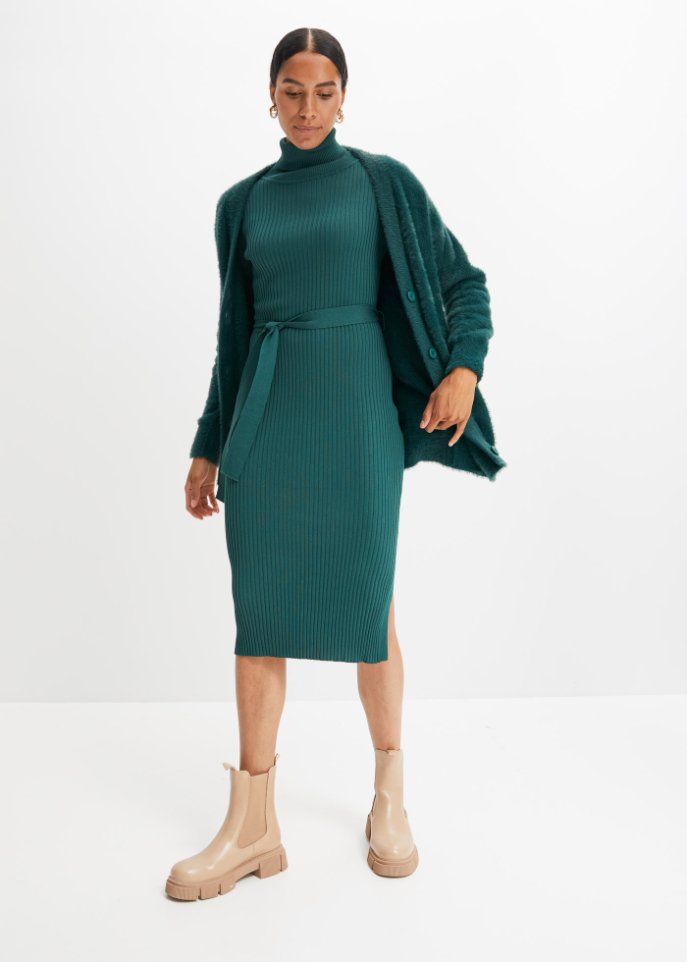 Ripp-Strickkleid