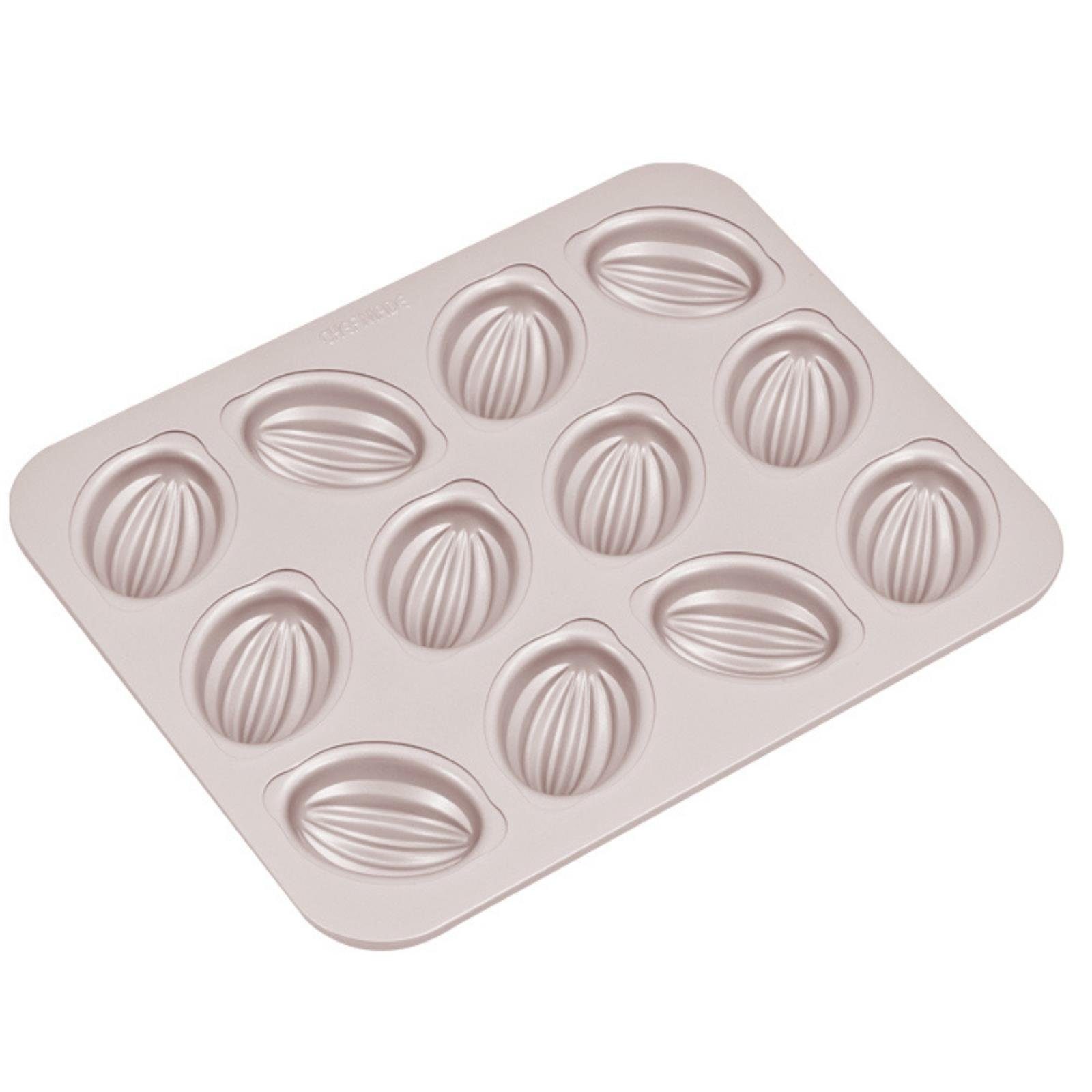 Chefmade Muffinform Minikuchen Form antihaft & silikon beschichtet,champagnergold, (CHEFMADE, 12er Motivbackform Rugby, 326x258x32mm, champagner gold, antihaft & silikon beschichtet, Muffinform, Cupcakeblech, Minikuchenform, Backblech, Cup-Cakes, Kar