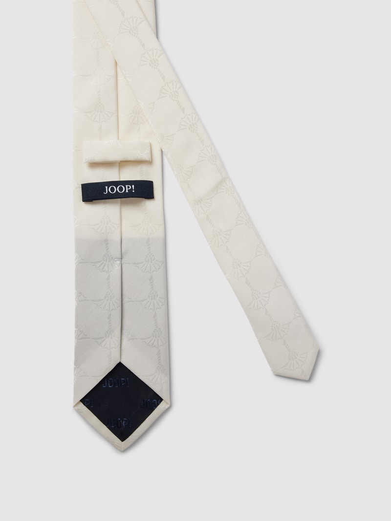Krawatte mit Allover-Print Modell 'Tie' in offwhite