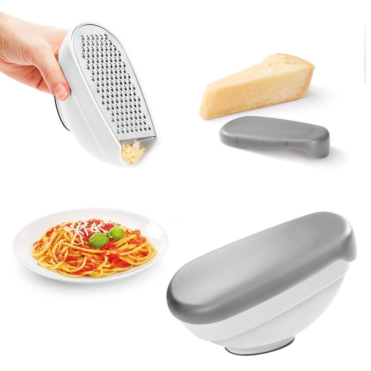 Gravidus Käsehobel Universalreibe 3 in 1 + Behälter
