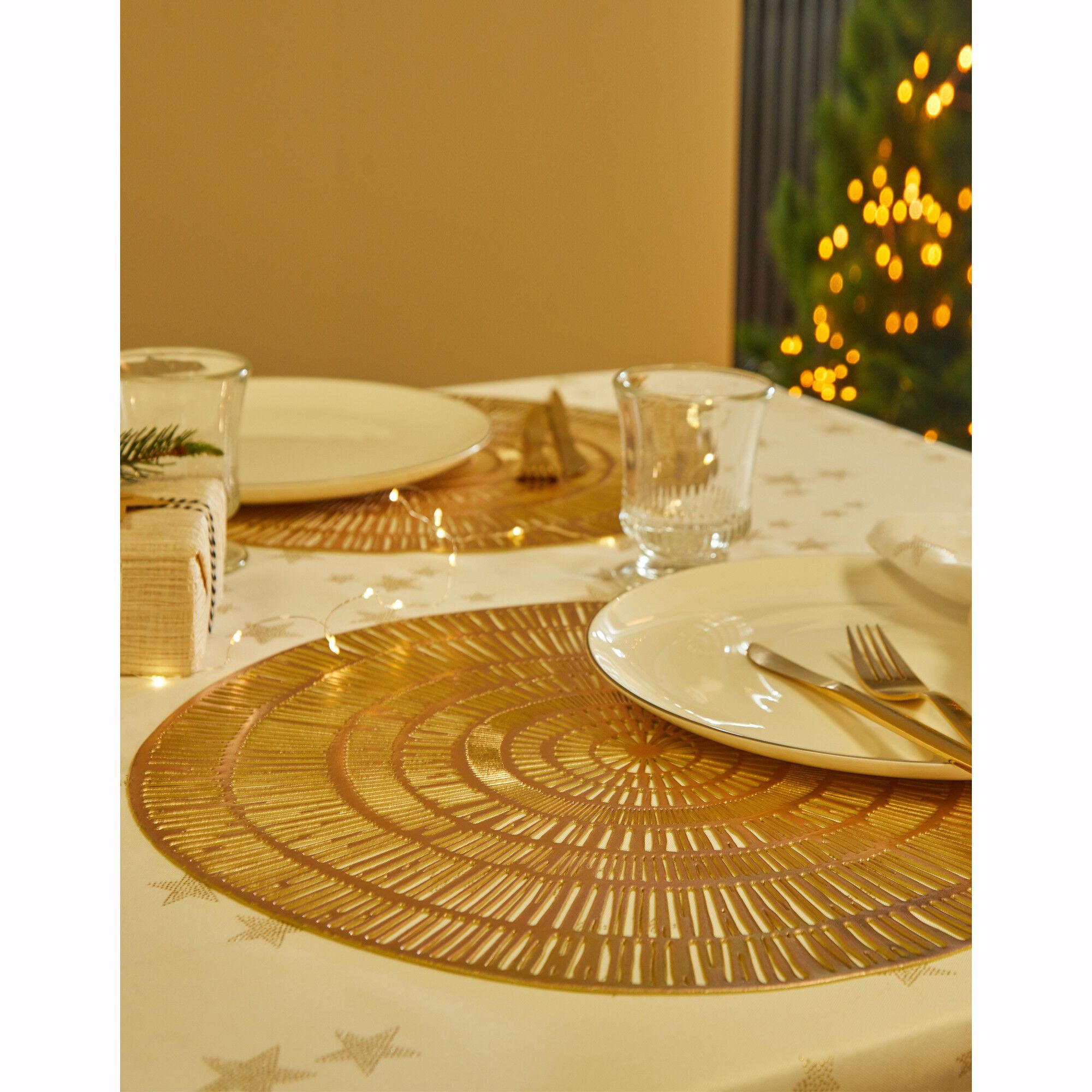 Lot de 2 sets de tables métallisés