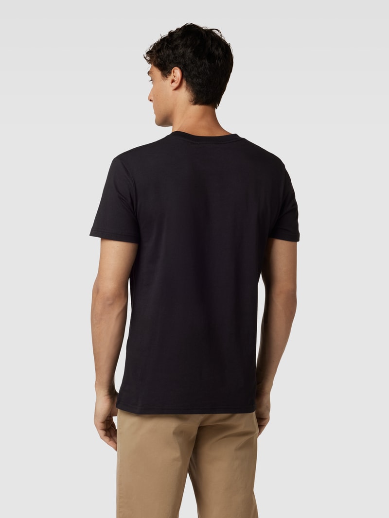 T-Shirt mit Label-Print in schwarz