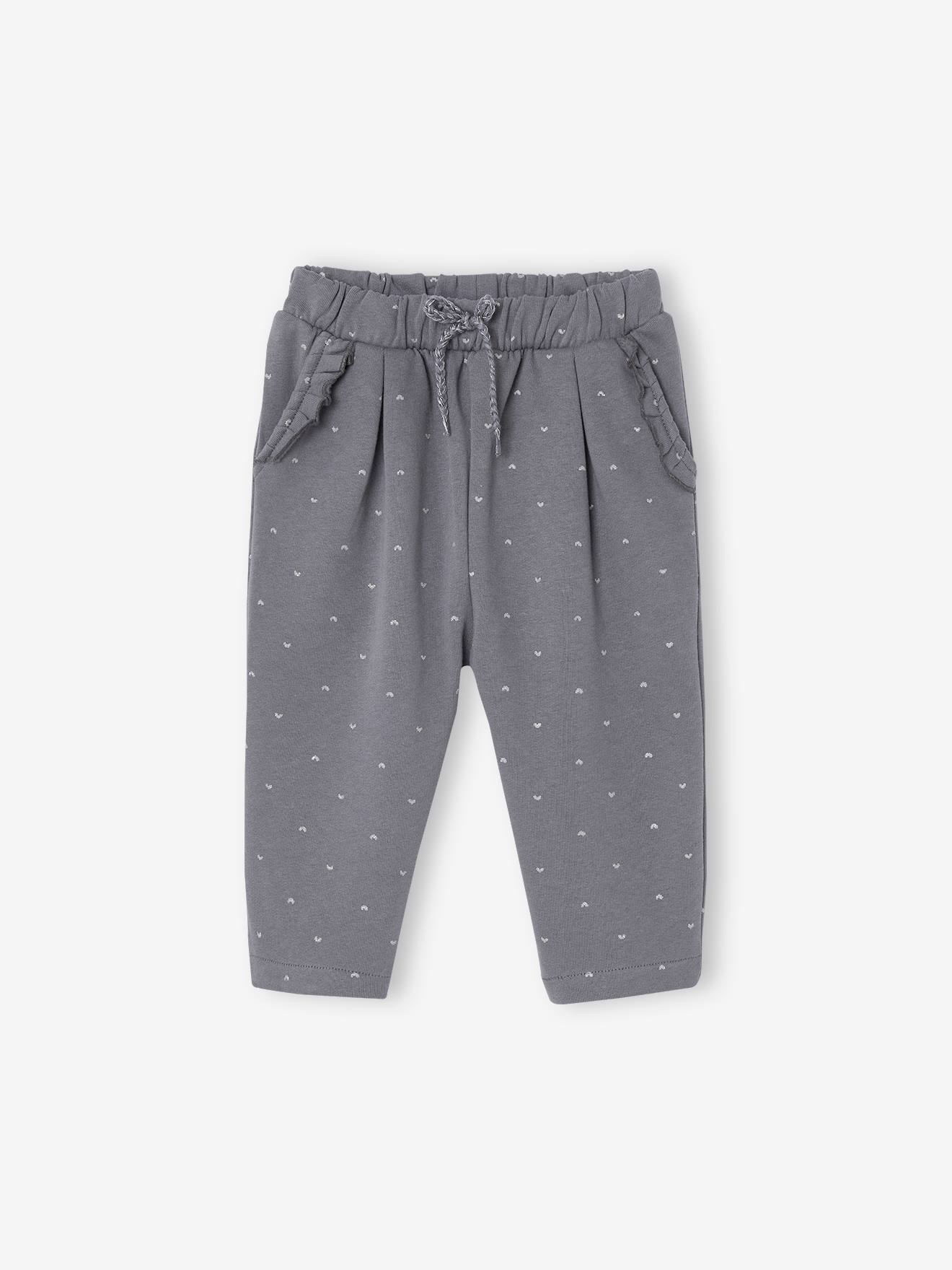 Pantalon molleton bébé fille chaudron imprimé