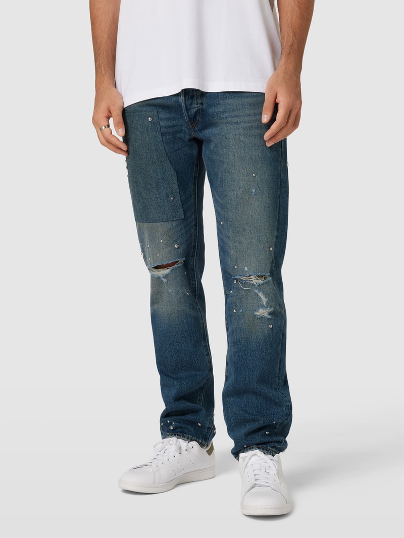Jeans im Used-Look in jeans