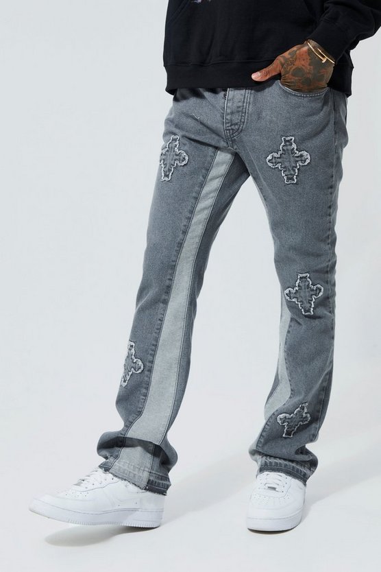 Slim-Fit Schlagjeans