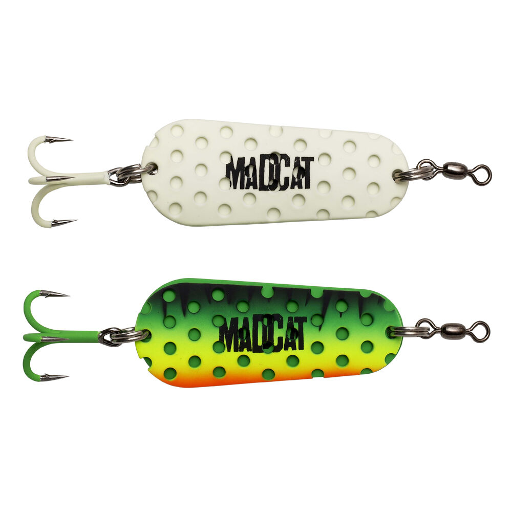 Cuillère ondulante silure madcat a-static twin turbine spoon 110 g