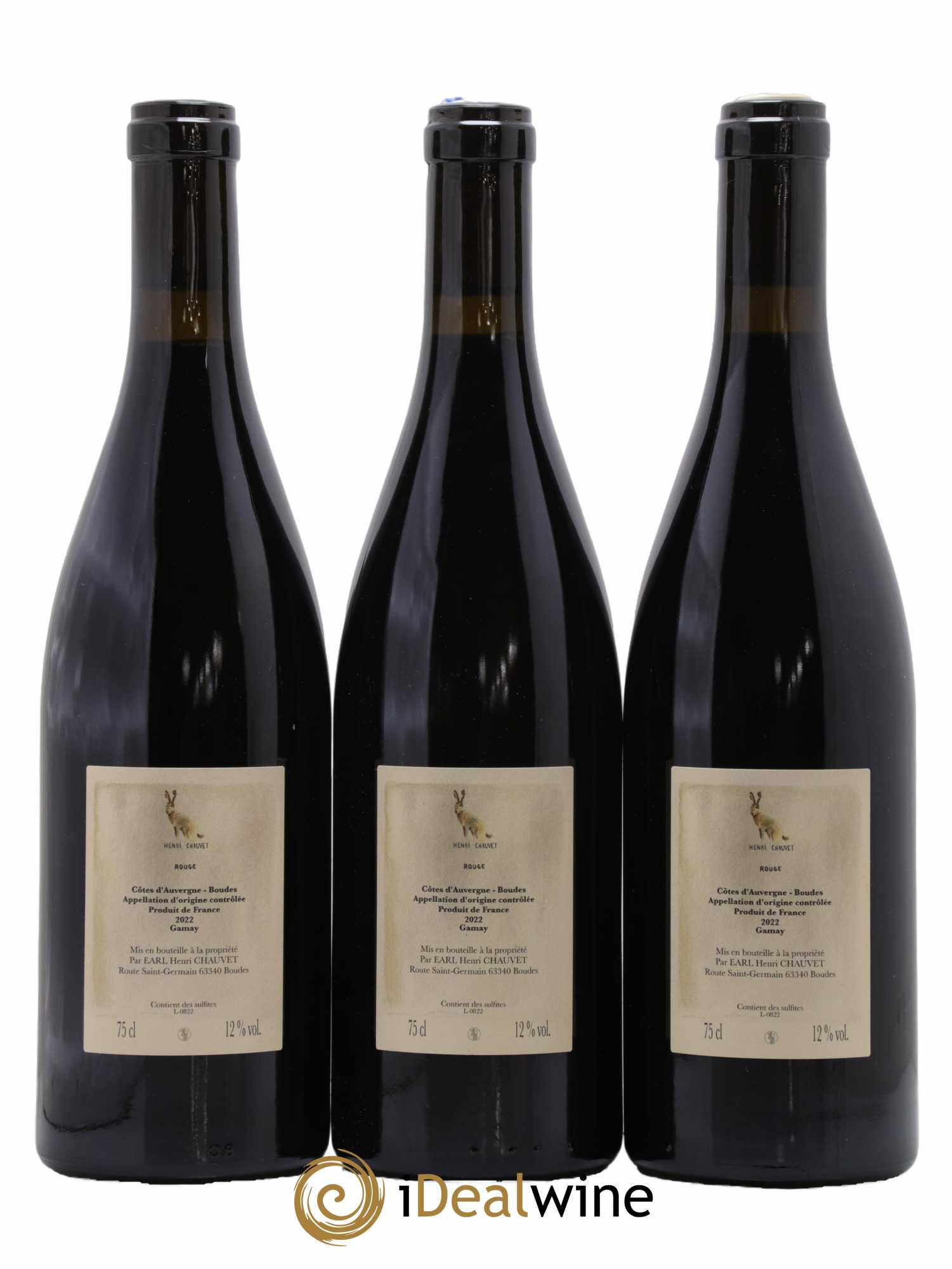 Vin de France Rouge Henri Chauvet 2022 - Lot de 3 Bouteilles