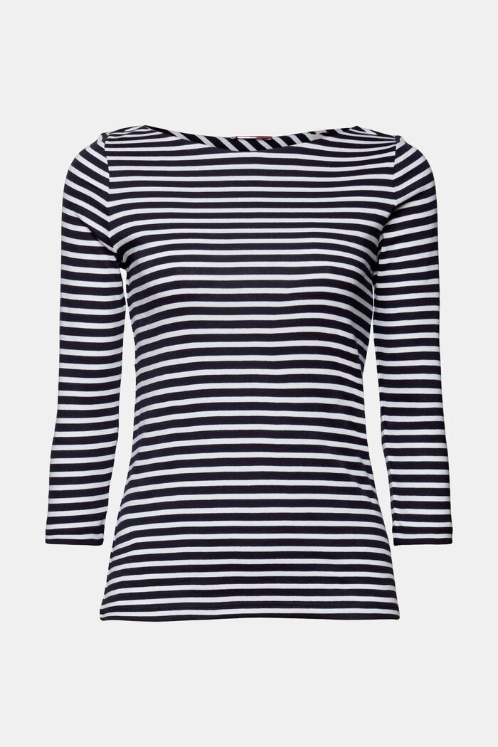 Gestreiftes Longsleeve mit Bootausschnitt