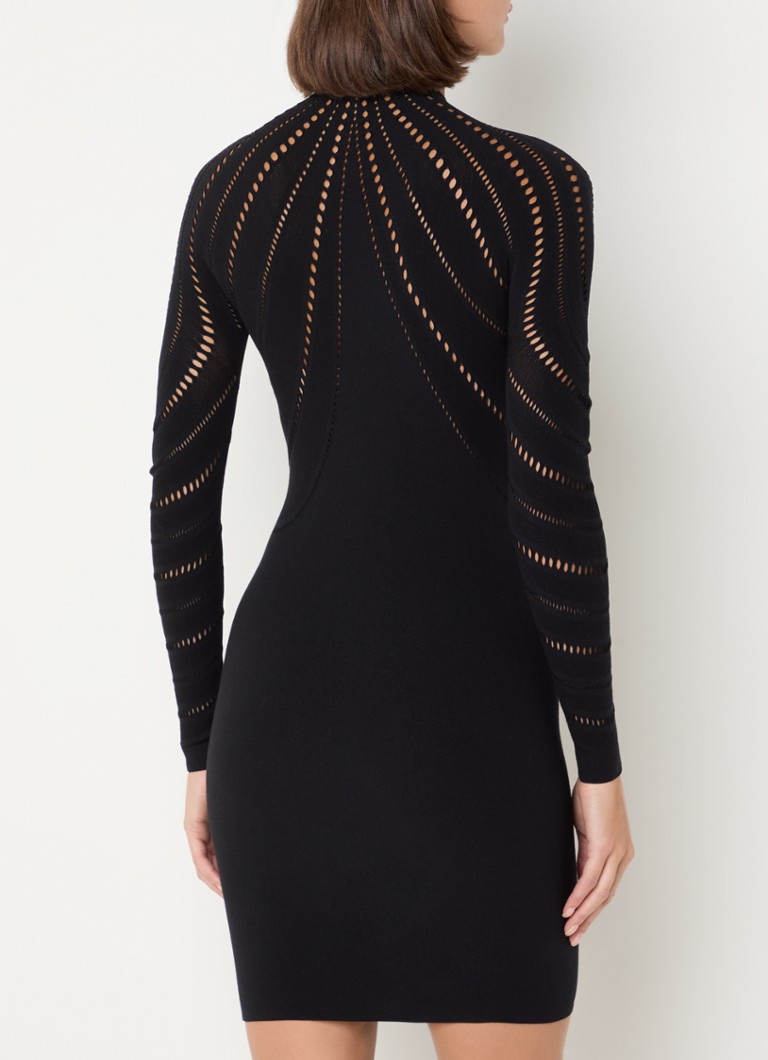 Wolford mini dress in virgin wool blend with openwork design